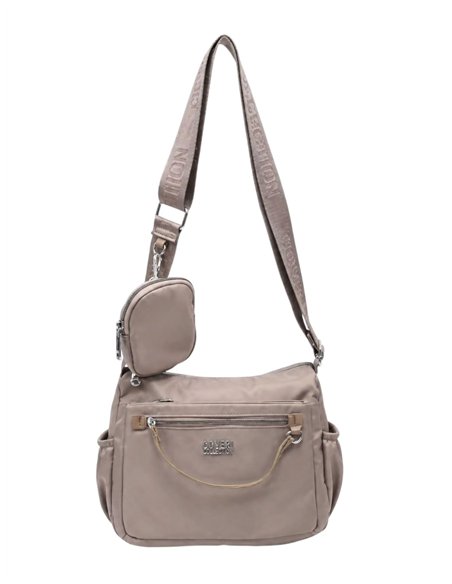 Bolso bandolera nylon multibolsillos con monedero