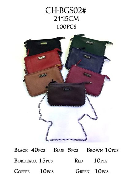Bolso bandolera cadena con tachuelas
