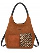Borsa shopper con stampa animalier