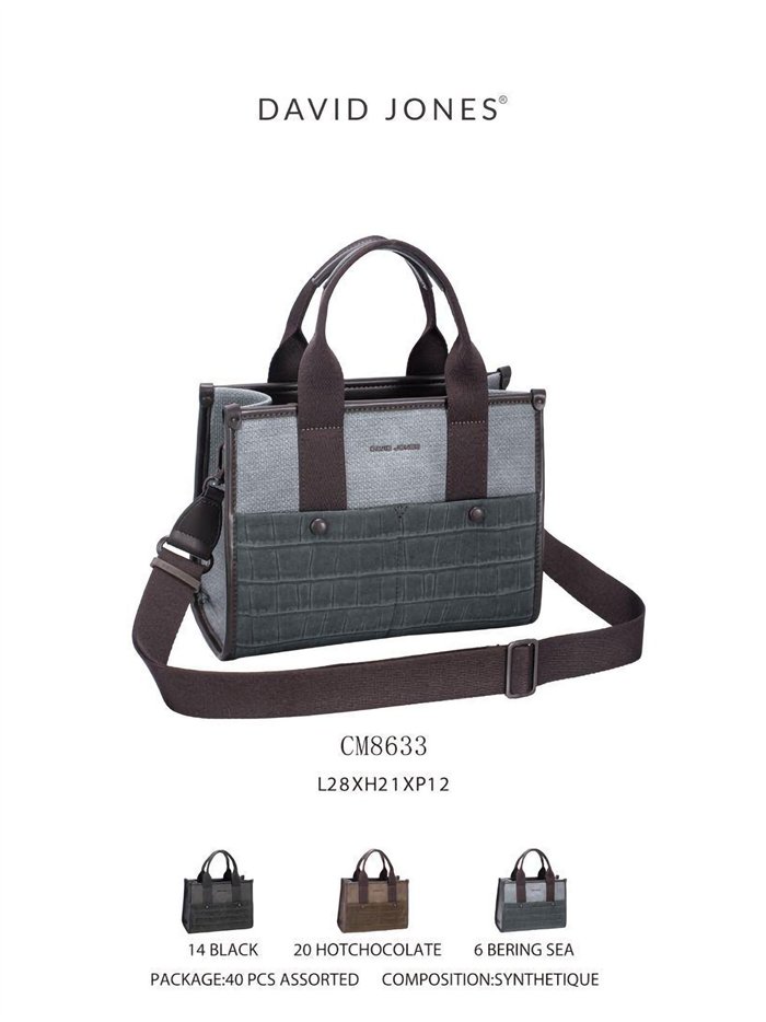 Bolso tote bicolor con panel efecto coco