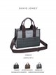 Bolso tote bicolor con panel efecto coco