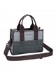 Bolso tote bicolor con panel efecto coco