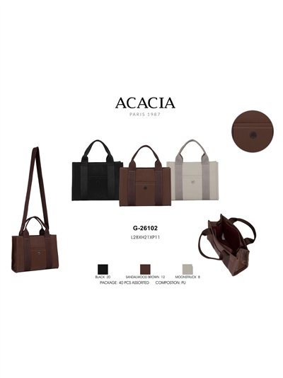 Bolso tote estructurado con asa bandolera 2