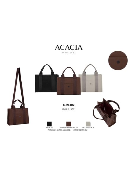 Bolso tote estructurado con asa bandolera