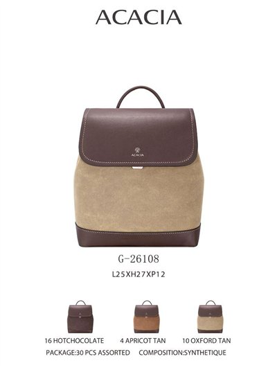 Zweifarbiger Rucksack mit Magnetverschluss 2