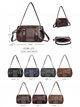 Borsa a tracolla con borchie e cerniere