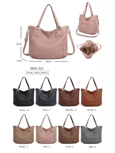 Shopper tote bag with crossbody strap 2