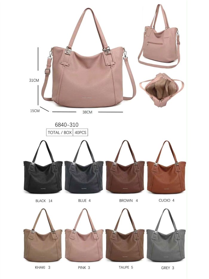Shopper tote bag with crossbody strap
