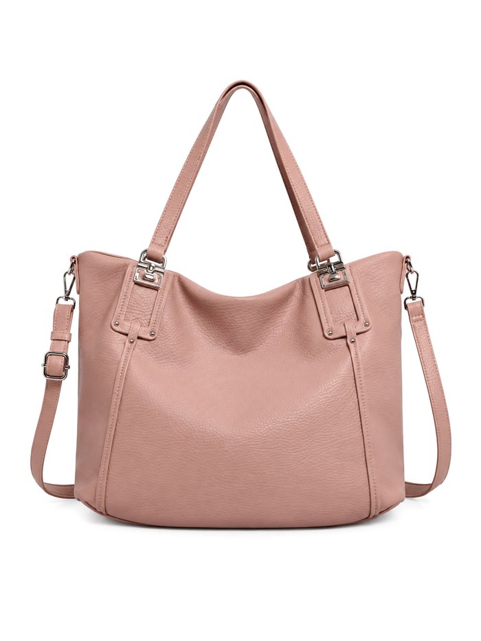 Shopper tote bag with crossbody strap
