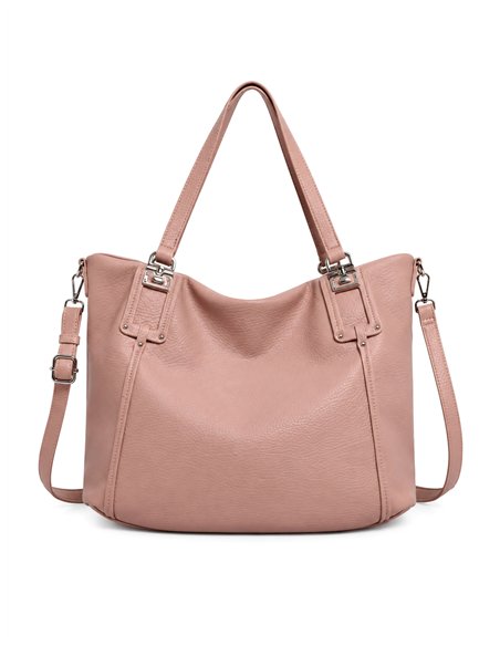 Shopper tote bag with crossbody strap