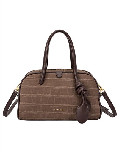 Bolso bowling efecto coco con colgante