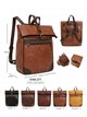 Mochila urbana efecto piel con solapa enrollable