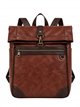 Mochila urbana efecto piel con solapa enrollable