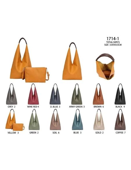 Borsa shopper con beauty case removibile