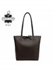 Borsa shopper in pelle italiana con manici lunghi