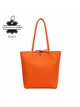 Borsa shopper in pelle italiana con manici lunghi