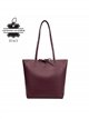 Borsa shopper in pelle italiana con manici lunghi