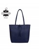 Borsa shopper in pelle italiana con manici lunghi
