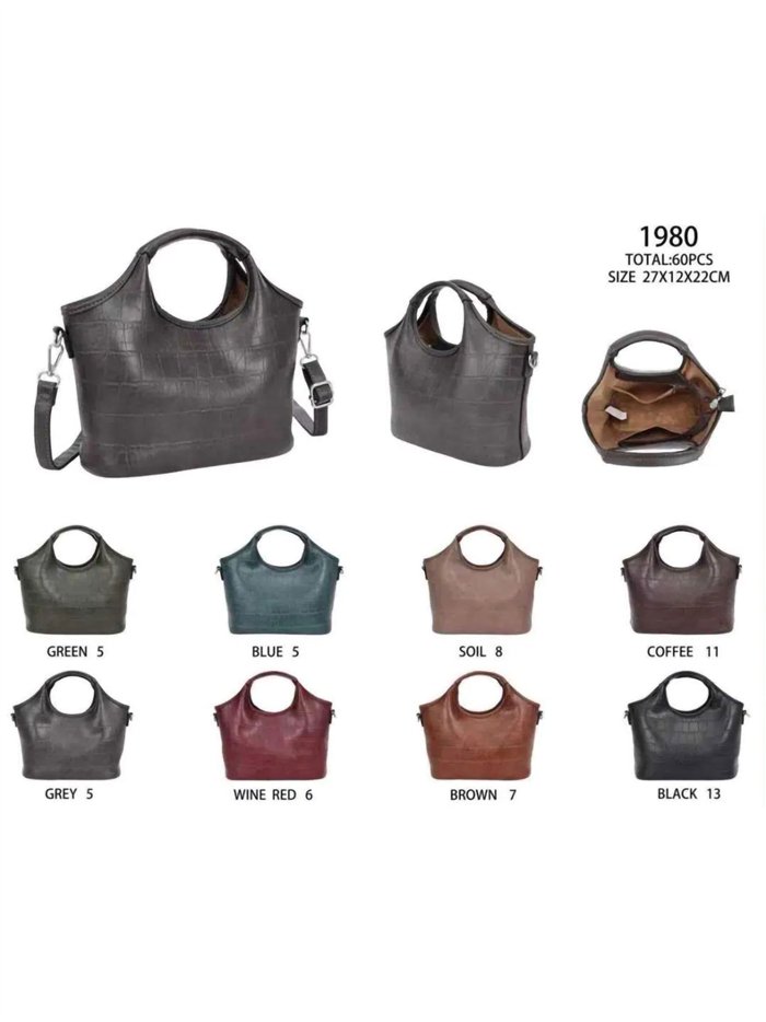Bolso de mano efecto coco con bandolera