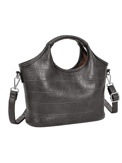 Bolso de mano efecto coco con bandolera