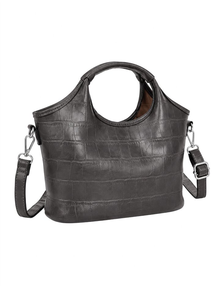Bolso de mano efecto coco con bandolera