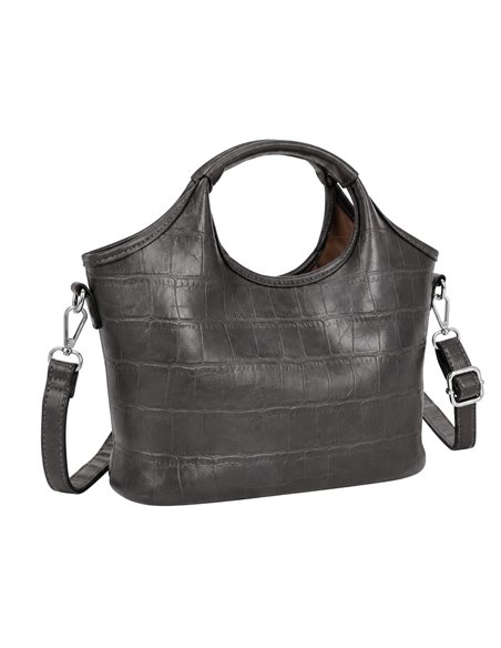 Bolso de mano efecto coco con bandolera