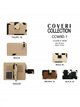 Cartera compacta estampado animal con cierre de solapa