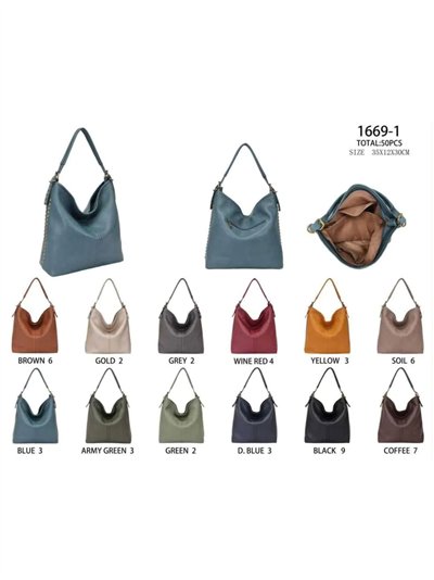Bolso hobo amplio con con tachuelas 2