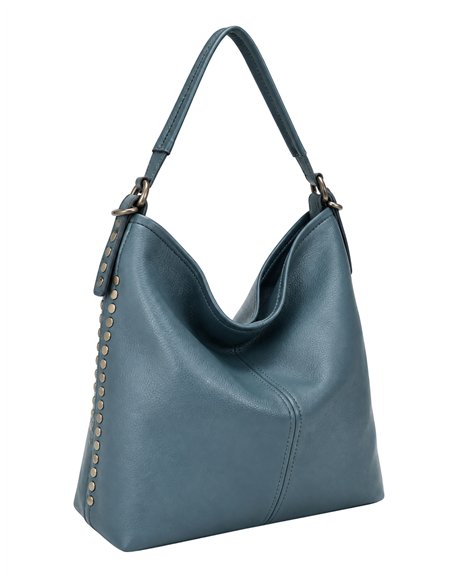 Bolso hobo amplio con con tachuelas
