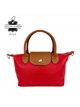 Bolso de mano bicolor de piel con mini solapa