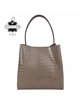 Bolso de hombro de piel con monedero