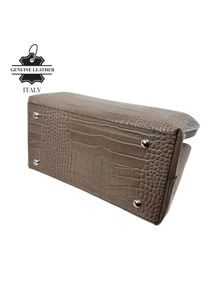 Bolso de hombro de piel con monedero