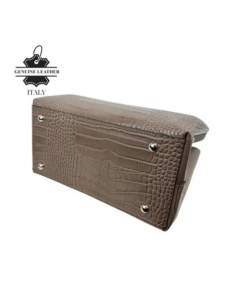 Bolso de hombro de piel con monedero