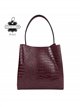 Bolso de hombro de piel con monedero