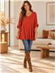 Camisa de malha plus size com tachas
