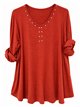 Camisa de malha plus size com tachas