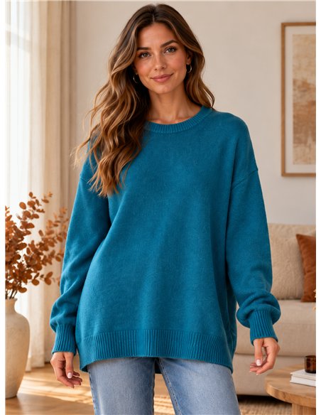 suéter básico oversized