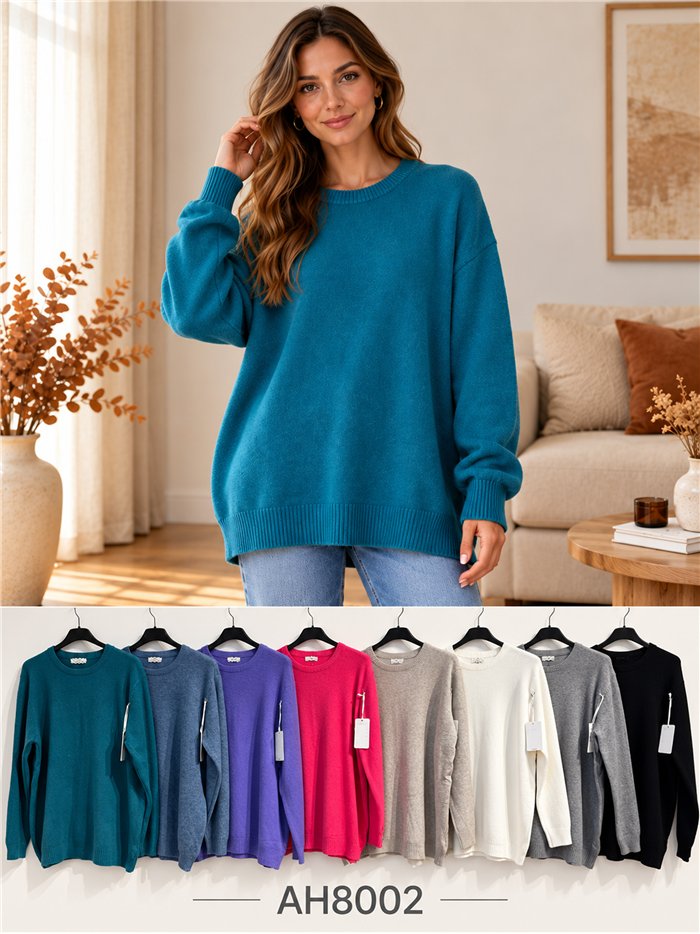 suéter básico oversized