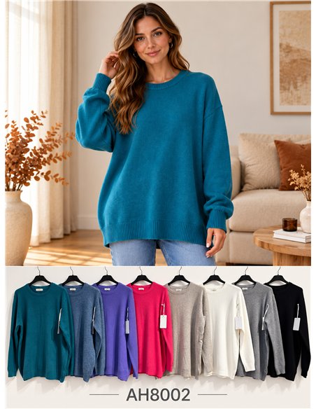 suéter básico oversized