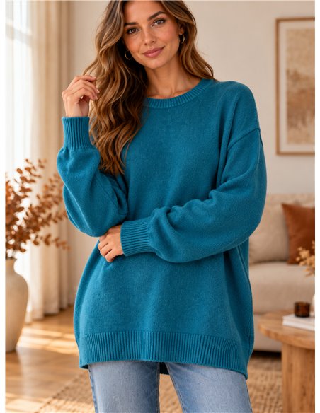 suéter básico oversized