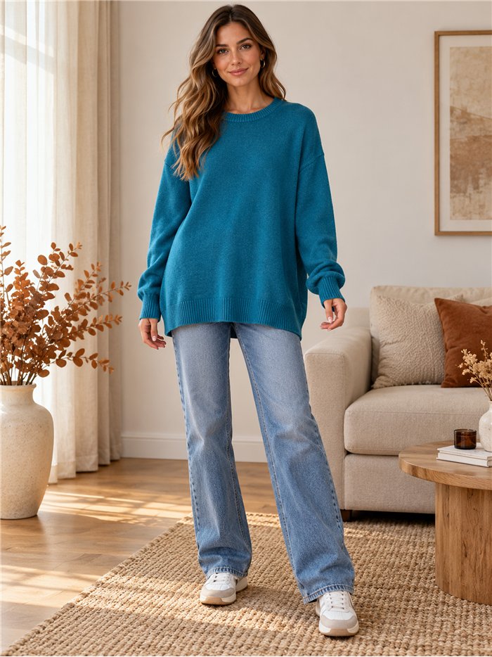 suéter básico oversized