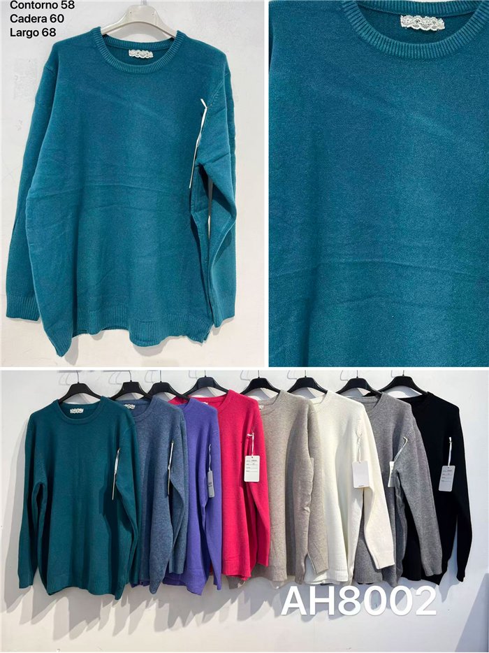suéter básico oversized