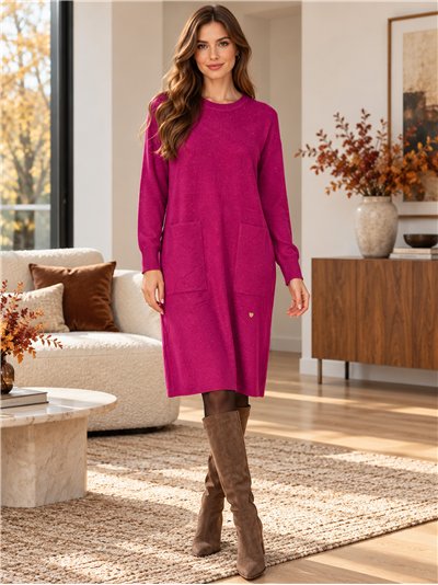 Robe en maille fine avec sequins et poches