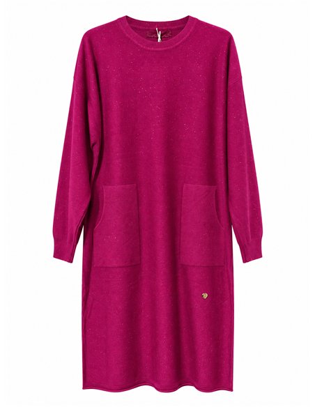 Robe en maille fine avec sequins et poches