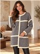 Cardigan a righe a contrasto