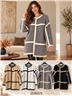 Cardigan a righe a contrasto