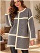 Cardigan a righe a contrasto