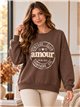 Moletom oversized com estampa Amour