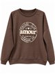 Moletom oversized com estampa Amour
