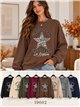 Moletom oversized com estrela de estampa animal
